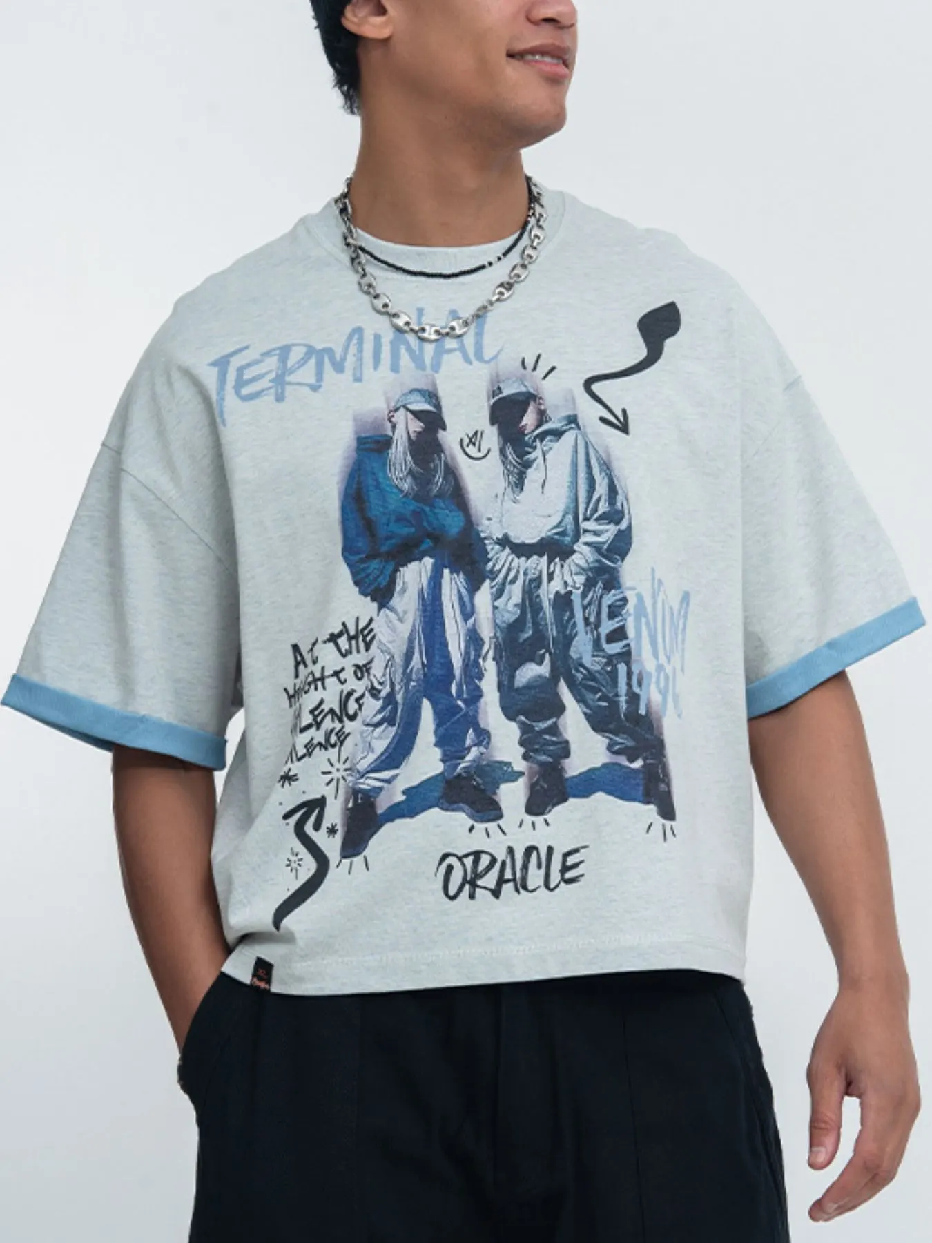 Men's Oversized Graphic Streetwear T-Shirt