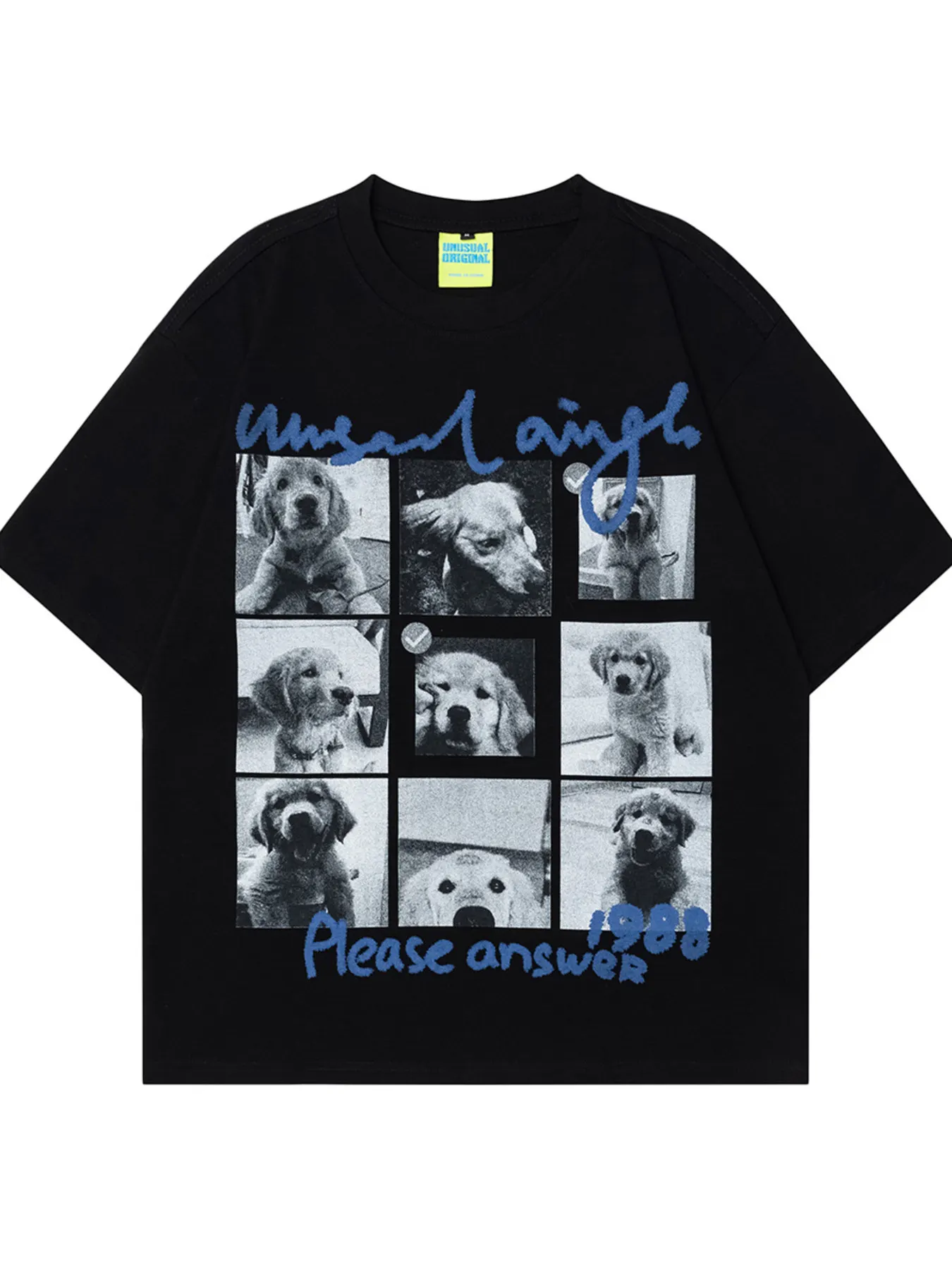 Men's Dog Graphic Oversized T-Shirt