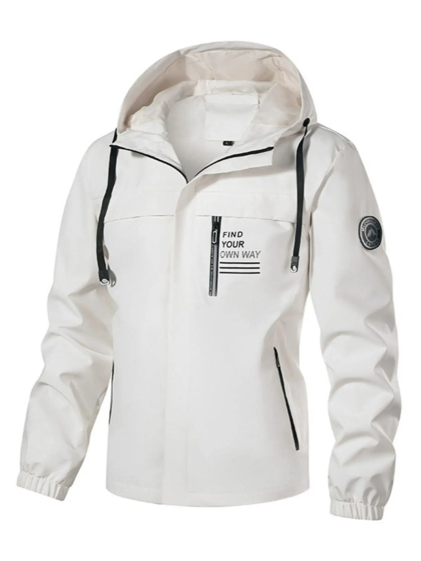Men's Plus Size Waterproof Hooded Outdoor Jacket