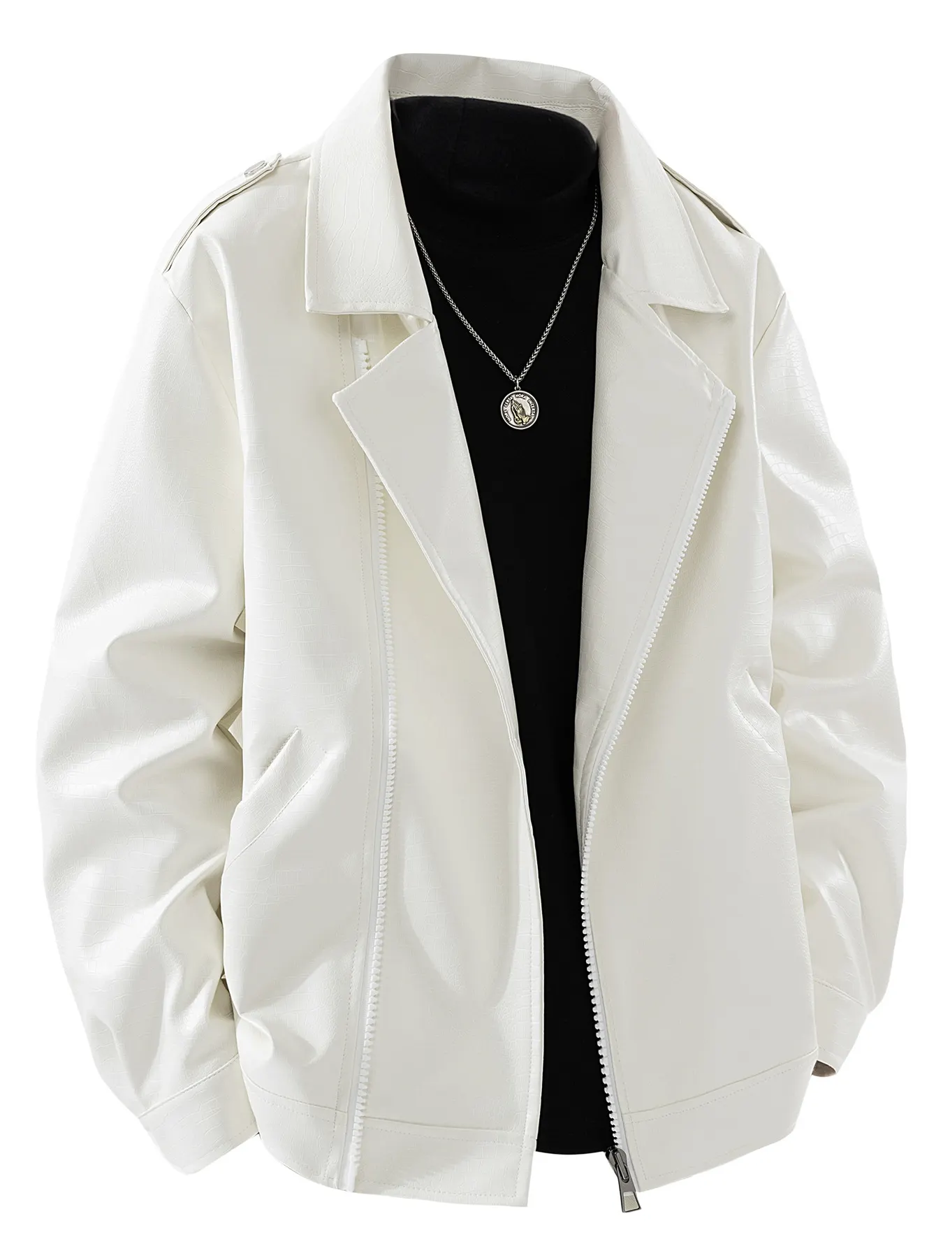 Men's Plus Size Lapel Collar Long Sleeve Outerwear