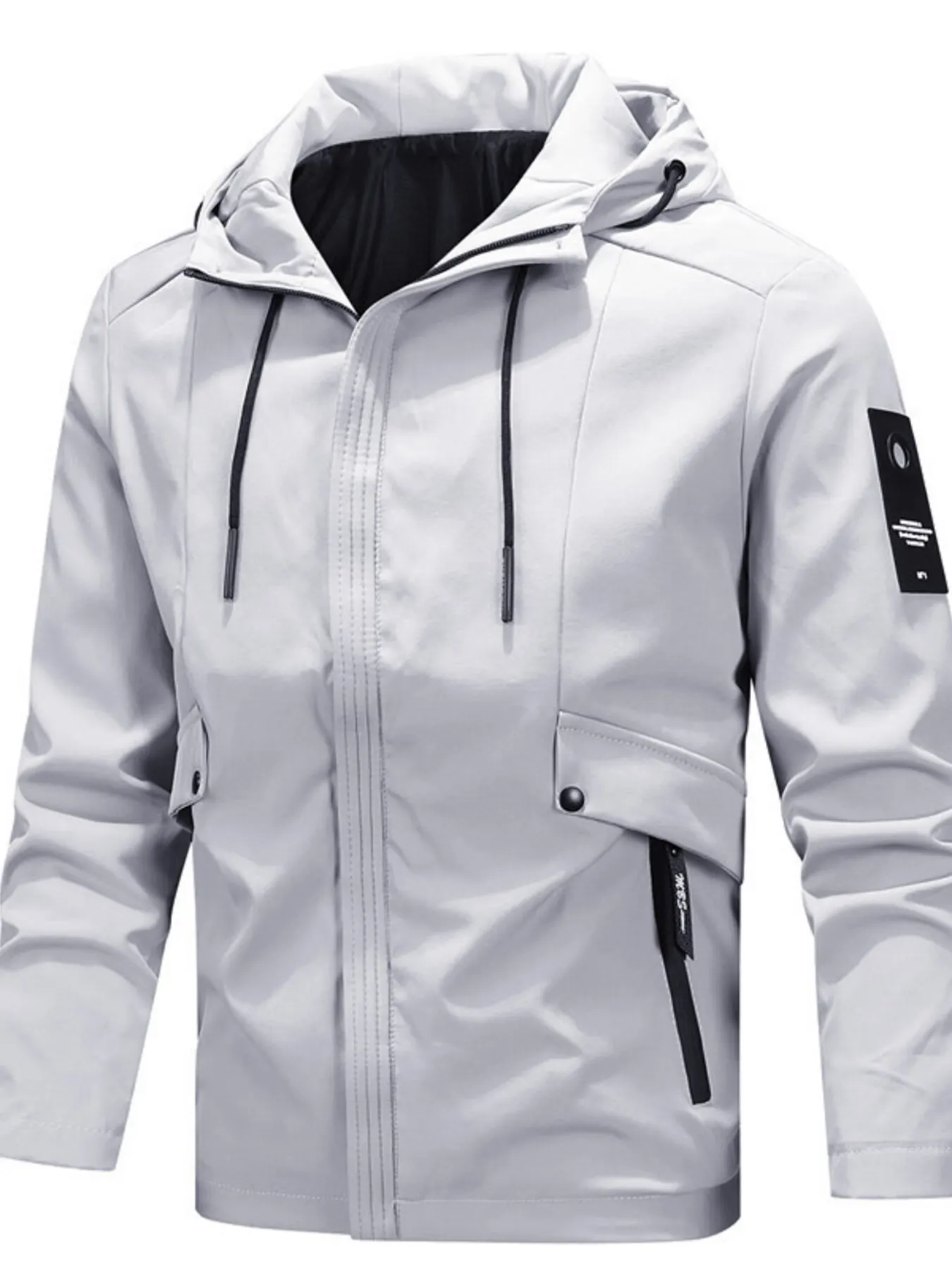 Men's Plus Size Hooded Windproof Casual Jacket