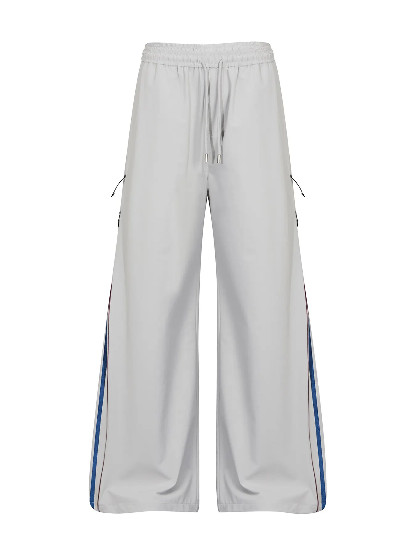 Men's High-Waisted Wide-Leg Pants with Side Stripe Detail