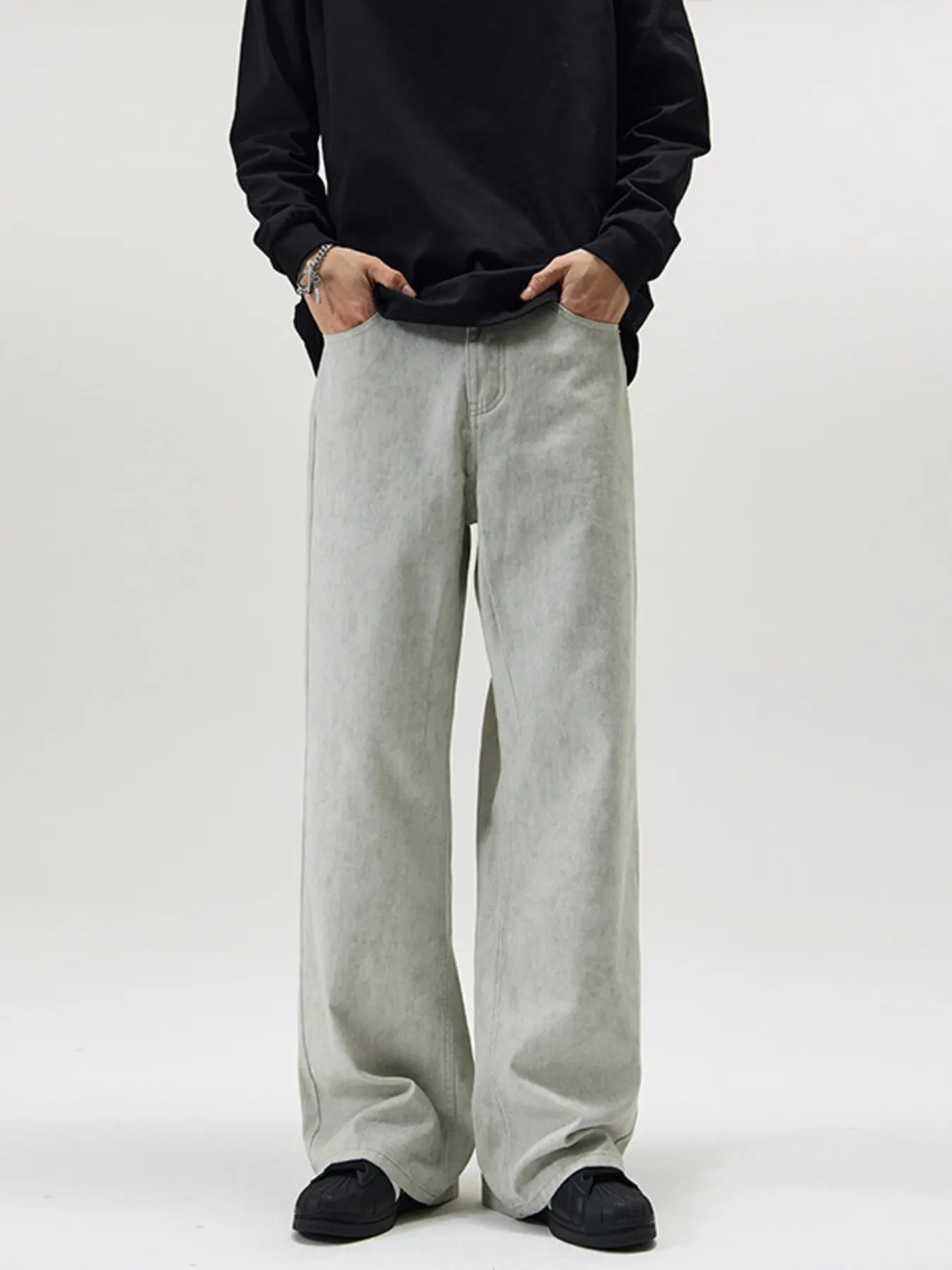 Men's Full Size Wide Leg Pants Plus Size