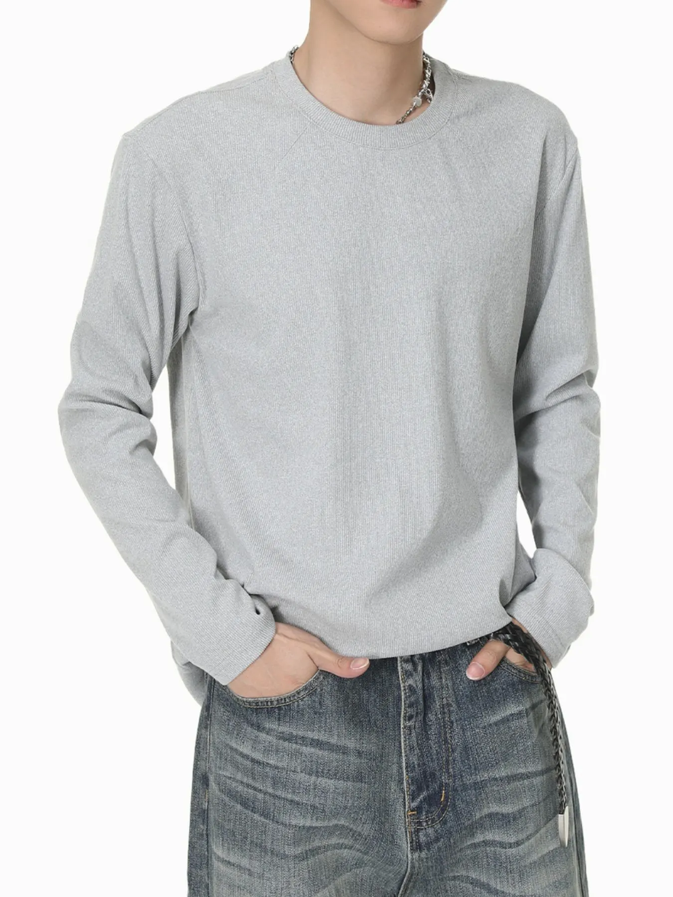 Men's Long-Sleeve Crew Neck T-Shirt