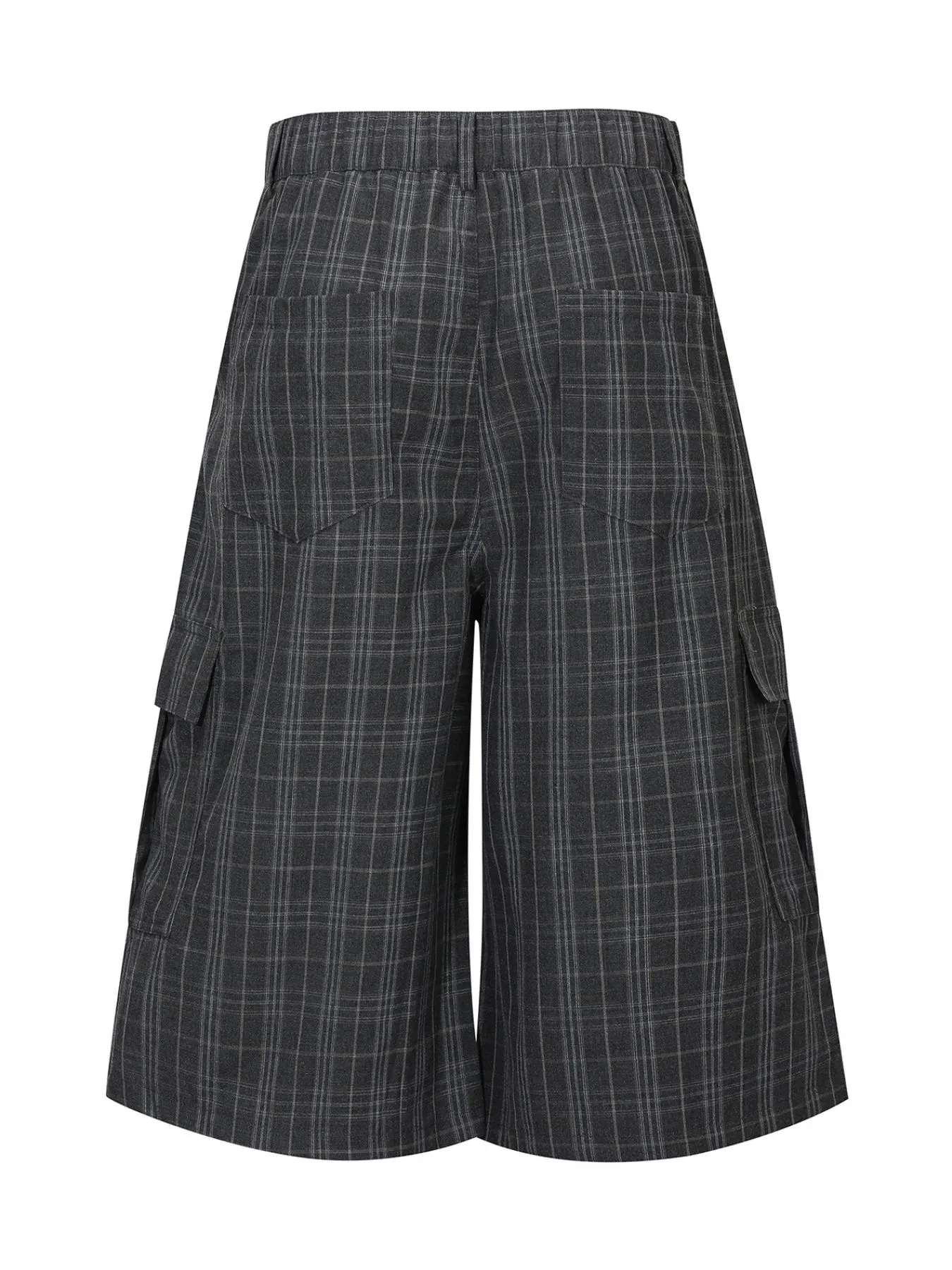 Men's Plaid Wide-Leg Capris